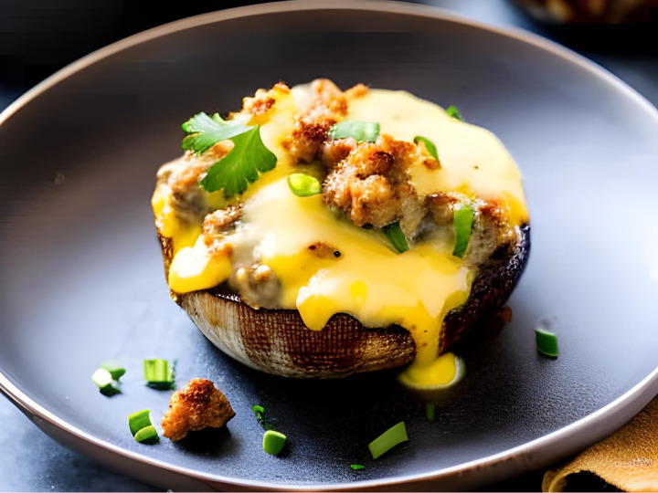 Best Keto Cheese Stuffed Mushrooms with Ground Beef
