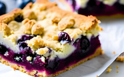 Keto Blueberry Crumble Bars