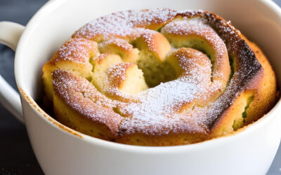 Keto Cinnamon Roll Mug Cake with Almond Flour