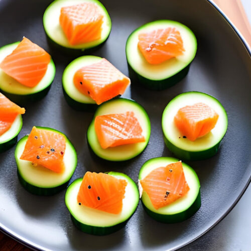 Keto Smoked Salmon and Cucumber Bites