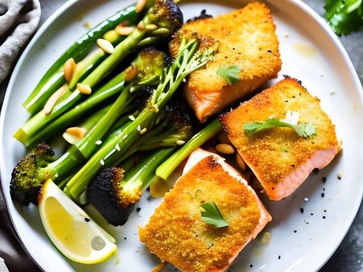 Low Carb Parmesan Crusted Salmon Pan Fried