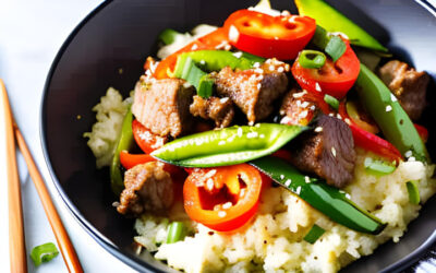 Keto Beef Stir Fry with Cauliflower Rice