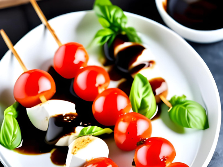 keto caprese salad skewers