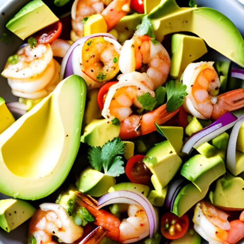 keto shrimp avocado cucumber salad