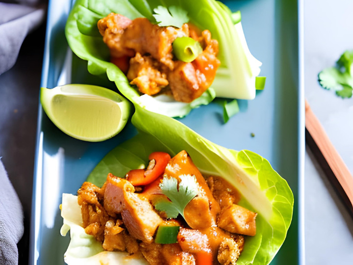 low carb buffalo chicken lettuce wraps