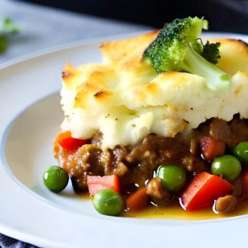 shepherd's pie with cauliflower cheese topping