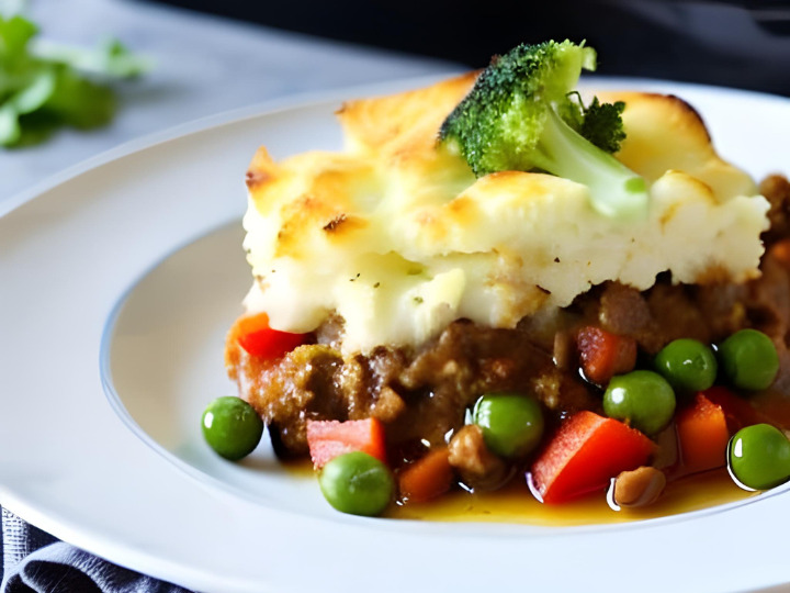 Shepherd’s Pie with Cauliflower Cheese Topping