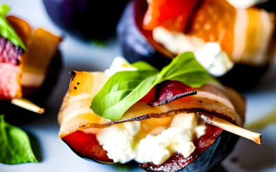 Bacon Wrapped Figs with Goat Cheese