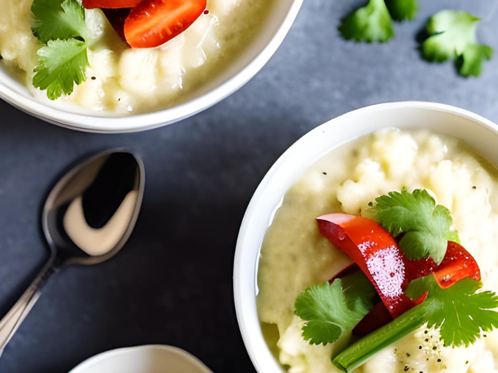 Keto Creamy Cauliflower Rice Porridge