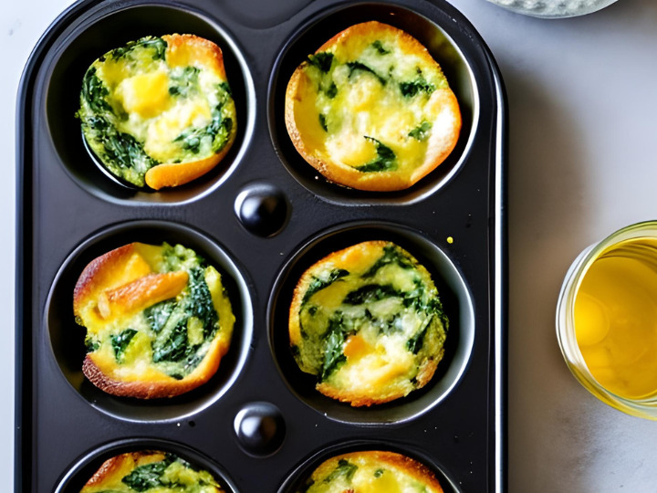 Spinach And Feta Mini Frittatas